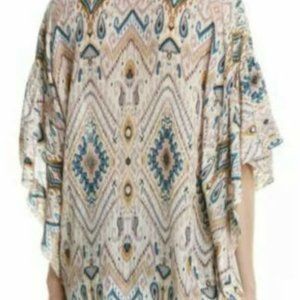 Johnny Was Haya Jade Poncho  Large